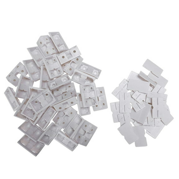 180Pcs Shelf Cabinet 90 Degree Plastic Corner Braces Angle Brackets White