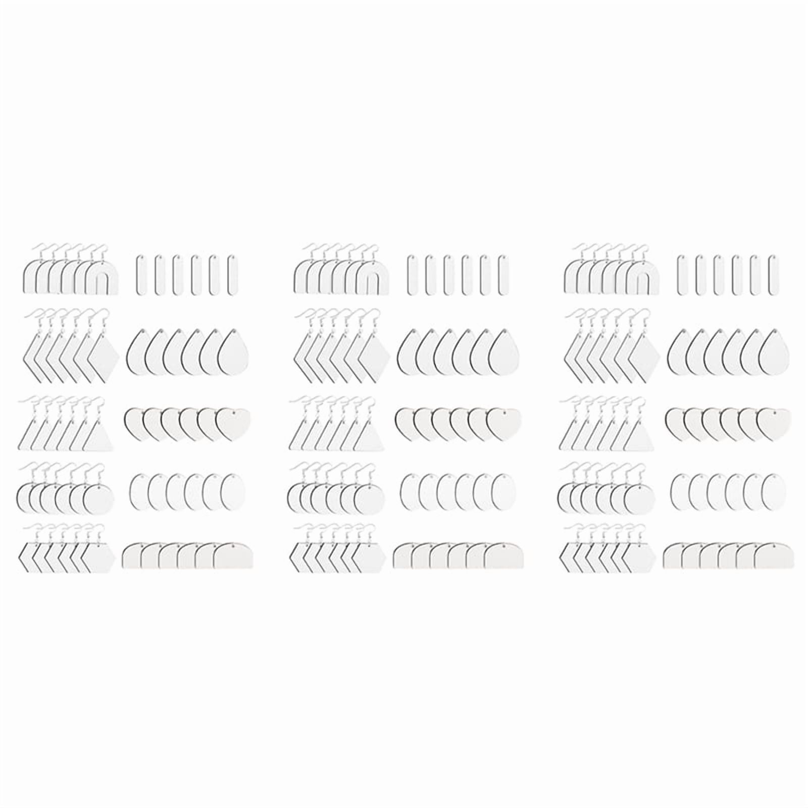 180Pcs Sublimation Blank Earrings, Earrings Heat Transfer, Unfinished Earring with Hooks for DIY Sublimation Accessories