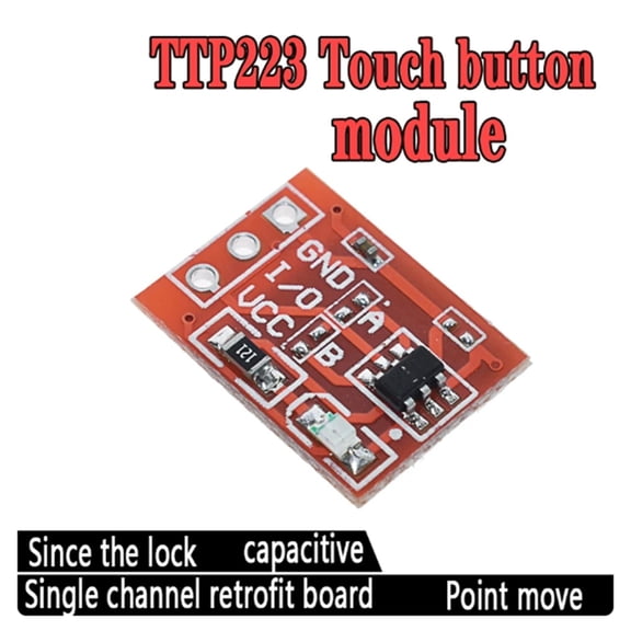 180Pcs TTP223 Touch Sensor Touch Button Module Self -Lock -to -Point Capacitance Switch Unilateral Transformation