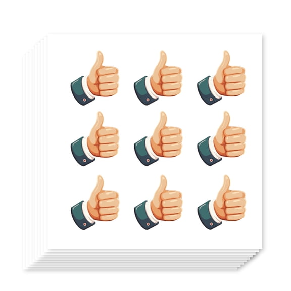 180Pcs Thumbs Up Reward Stickers for Crafts 25mm Incentive Stickers Sheet Thumbs Up Sticker Label Thumbs UP Decorative Stickers Self-Adhesive