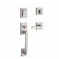 thumbnail image 1 of BALDWIN Prestige Spyglass Single Cylinder Satin Nickel Door Handleset with Square Spyglass Door Handle Feat SmartKey Security, 1 of 8