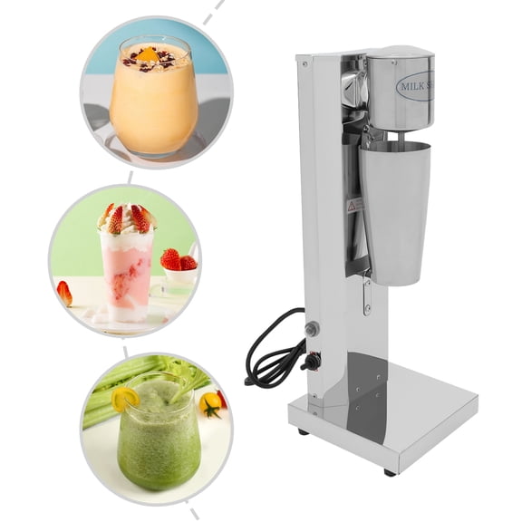 180W Commercial Milkshake Mixer Milk Shake Machine Milkshake Maker Stainless For Milk Tea Stores, Cafes