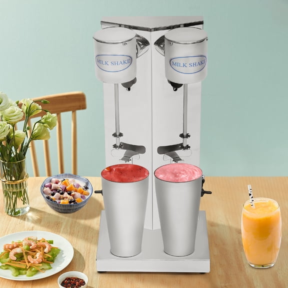180W Commercial Stainless Steel Milk Shake Machine Double Head Blender Mixer for Drink Stores