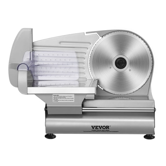 Meat Slicer, 180W Electric Deli Food Slicer with 7.5" SUS420 Stainless Steel Blade and Blade Guard, 0 - 0.6 inch Adjustable Thickness for Home Use, Easy to Clean, Cut Meat, Bread, Ham and Cheese