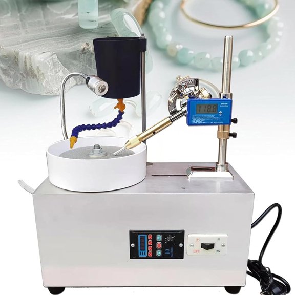 180W Gem Faceting Machine, Jewelry Polishing Machine, Gem Rock Buffer, Bench Lathe & Grinding Machine, Jewelry Rock Grinder, Mill Grinding Machine, Polisher Tool Kit