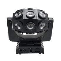 VIPQV Moving Head Lights, 180W RGBW LED Moving Head Lights, 18 LED Rotating Beam Light, Support DMX512 & Remote for Party Bar Disco DJ