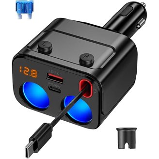 car cigarette lighter walmart Auto Drive Dual 12V/24V Socket Adapter with Two USB Charging Ports 2 USB ports can intelligent output current according to charge devices.Total output 5V/3.1A. Usb Cigarette Lighter