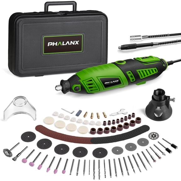 180W Rotary Tool Kit, 1.5-Amp 6 Variable Speed with Flex Shaft, 8000-32000RPM Multi-Tool& 139pcs Accessories Kit, Power Multiuse Set Prefect for Crafting Projects and DIY Creations