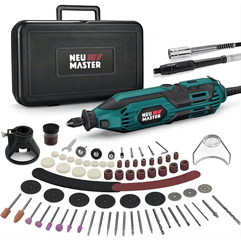 180W Rotary Tool Kit, NEU MASTER Corded Power Rotary Tools with 166 Accessories and 6 Variable Speed, 10000-35000RPM Electric Drill Set for Handmade Crafting Projects and DIY Creations