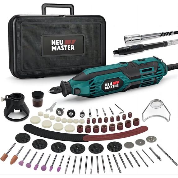 180W Rotary Tool Kit, NEU MASTER Corded Power Rotary Tools with 166 Accessories and 6 Variable Speed, 10000-35000RPM Electric Drill Set for Handmade Crafting Projects and DIY Creations