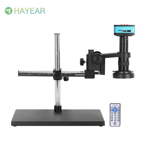 180X C-Mount Lens ,Hayear 4k 60fps Hdmi industrial video microscope camera kit for Adult and Kids,Compatible with Windows