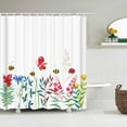 thumbnail image 1 of 180X200CM Retro Flower Plant Shower Curtain Waterproof European Print Bath Curtain Polyester Bathroom Home With, 1 of 5