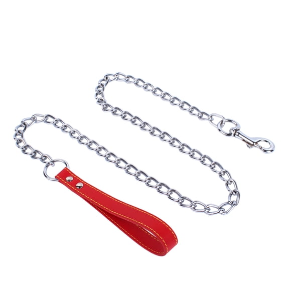 180cm Dog Leash with Leather Collar Heavy Duty Pet Traction Rope Walking Leash for Small Pet Dogs Practical Escape Proof