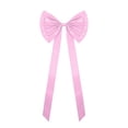 thumbnail image 1 of 180cm Extra Large Red Bow Christmas Tree Topper Red Ribbon Satin Bow with Long Streamers for Home Holiday Decoration Red 180cm, 1 of 7