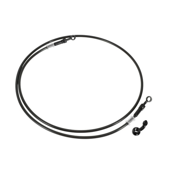 180cm Motorcycle Brake Clutch Oil Hose Line Nylon Stainless Steel Wire Braid PU Motorcycle Hydraulic Brake Line for Motorcycles Dirt Bikes ATV Black