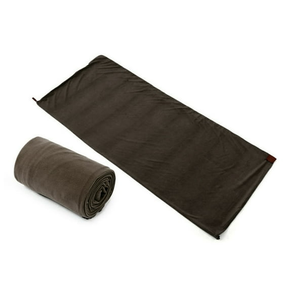 180cmx80cm Ultra-light Polar Fleece Sleeping Bag Outdoor Camping Tent Bed Travel Warm Sleeping Bag Portable Camping Accessories (Gray)