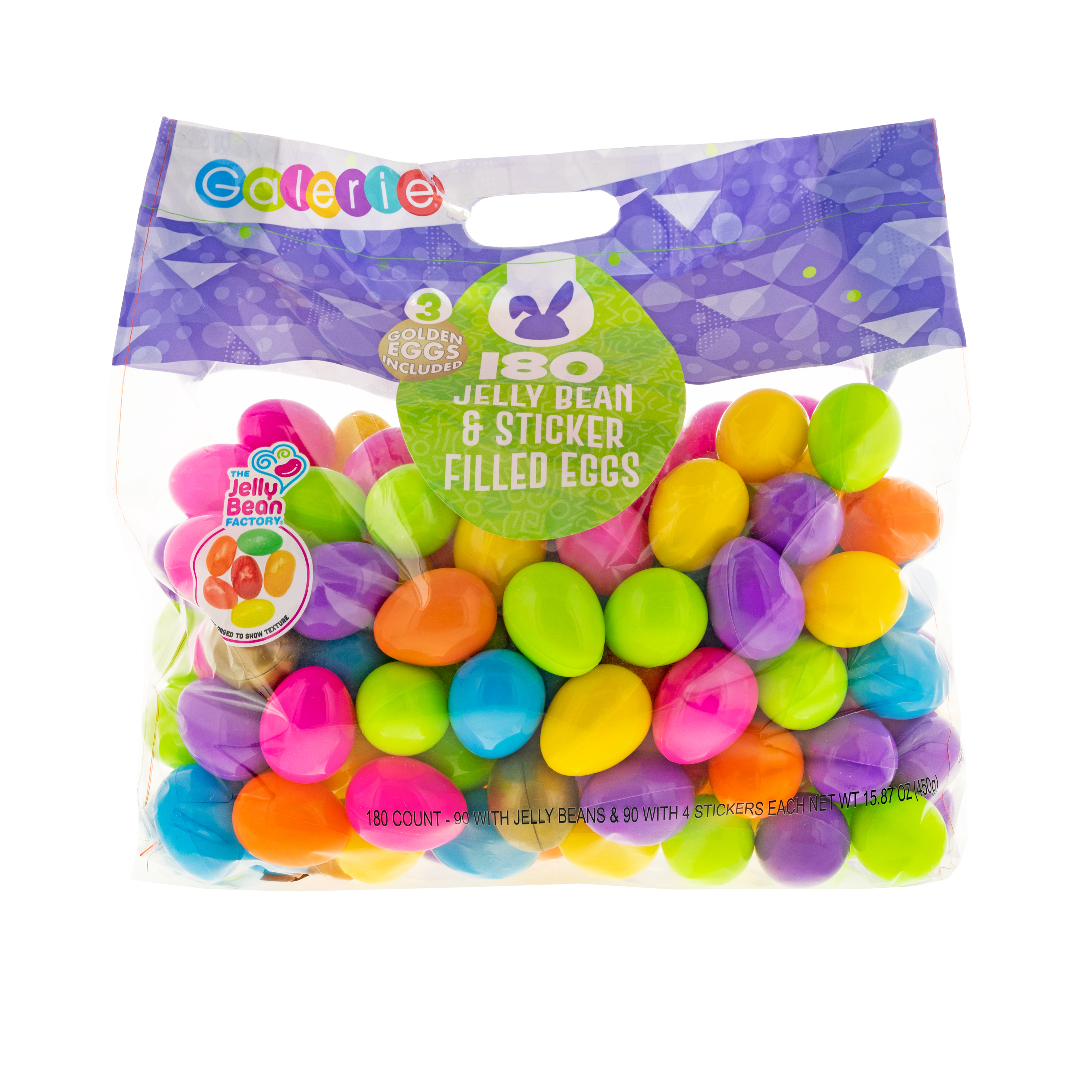 180ct Jelly Bean & Sticker Filled Easter Eggs