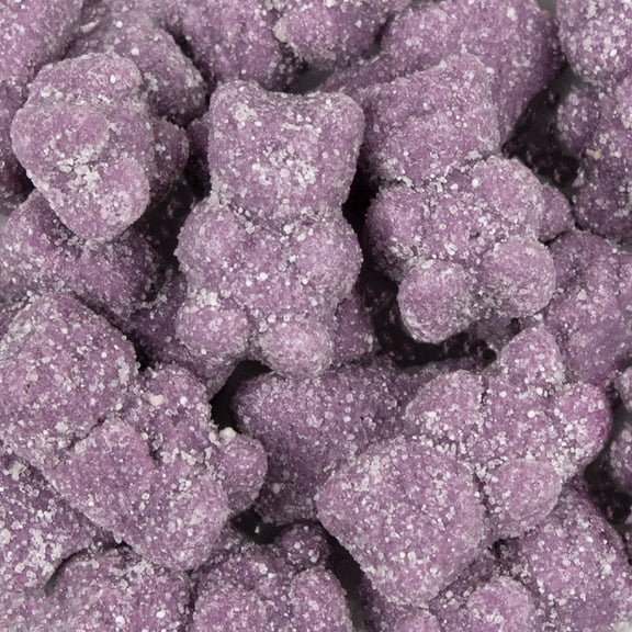 180ct Purple Grape Bulk Sugar Sanded Gummy Bears For Parties, Candy Bowls & Everyday Snacking (2.25lb)