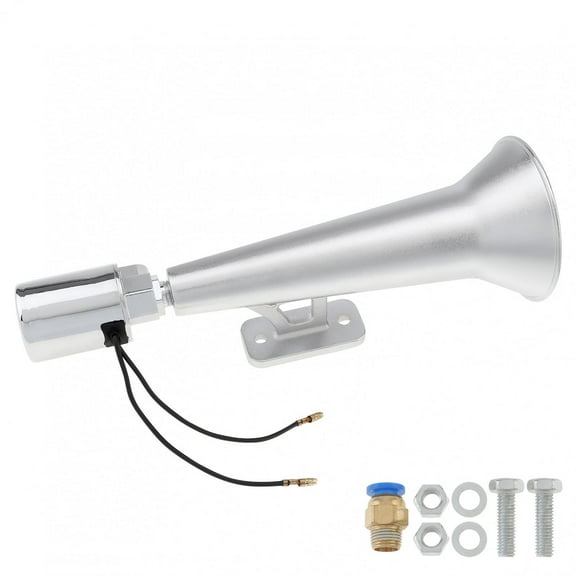 180dB Super Loud Zinc Alloy 12V / 24V Single Tube Air Horn for Trucks Buses Boat Trains etc, Wear-resistant Whistle Horn