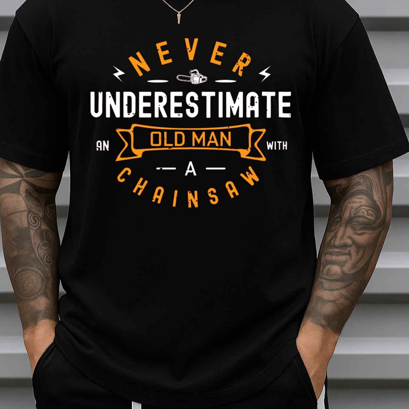 180g T-Shirt for Men Funny Graphic Casual Short Sleeve Round Neck Gift ...