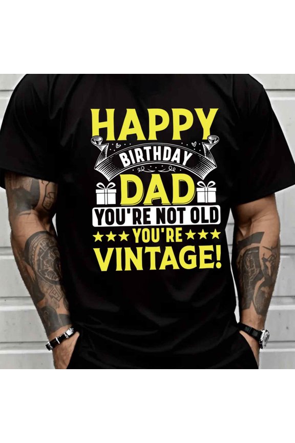 180gsm Camiseta Casual - Camiseta de Cumpleaños 60 para Papá Divertida Idea Regalo Años Cómoda Cuello Redondo Manga Corta