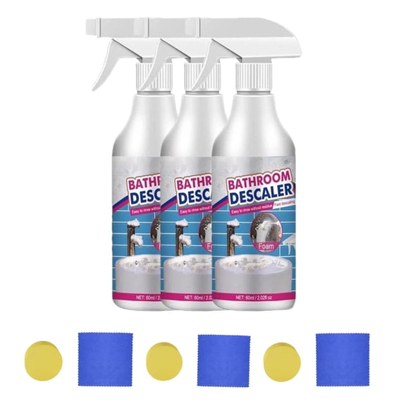 180ml Bathroom Cleaner - Parent-Approved Cleaner Top-Rated Child-Safe formula, Fast-Acting Non-Toxic Streak-Free Multi-Surface Cleaner for Tile, Faucet, Glass Bathtub Playtime Clean-Up, C