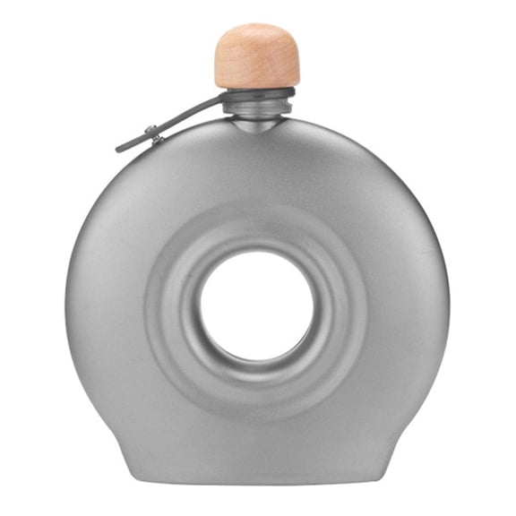 180ml Pure Ti Wine Flask with Funnel Ultralight Flask Wine Bottle For Camping