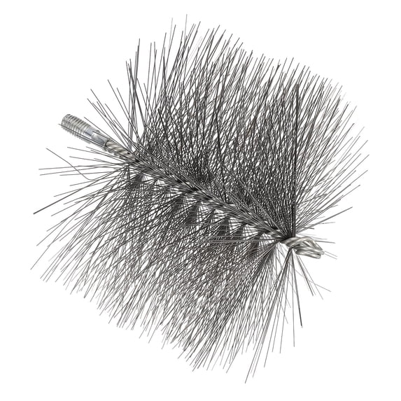 180mm OD Bore Brush, 1pcs Tube Cleaning Brush Steel Wire Chimney Cleaning Brush Round M12 Threaded