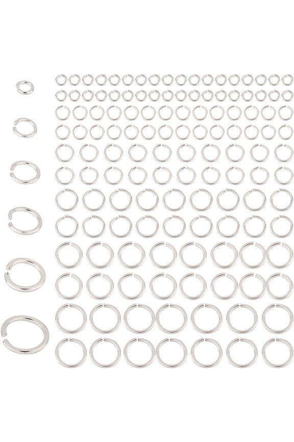 180pcs 925 Sterling Silver Open Jump Rings 3/4/5/6/7/8mm O Ring Jewelry Connector Ring 18~22 Gauge Keychain Rings for Bracelets Necklaces DIY Craft Making 925 Sterling Silver PlatedDIY