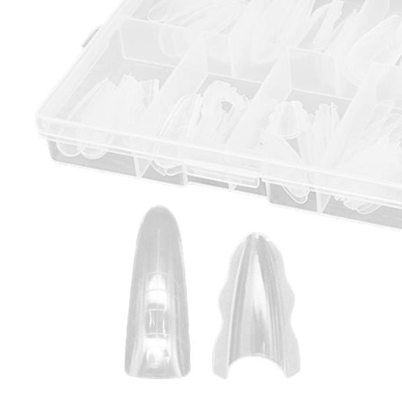 180pcs Almond Shape Sandwich Nail Forms For Profional Nail Salons Use in E49C