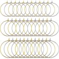 thumbnail image 1 of 180pcs Beading Hoop Rings,Wine Glass Rings Earring Beading Hoops Round Wine Glass Hoops Rings for Christmas Halloween Thanksgiving Party Favor Decorations Jewelry Making Craft Art DIY(K Gold,White K), 1 of 5
