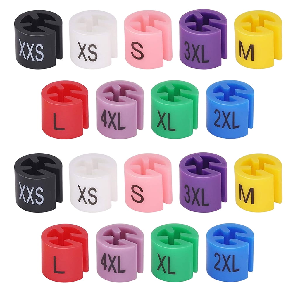 180pcs Clothes Hanger Size Markers Plastic Clothes Hanger ColorCoding