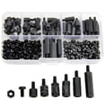 thumbnail image 1 of 180pcs M3 Nylon Black Hex M-F Spacers/ Screws/ Nuts Assorted Kit, Standoff New, 1 of 1