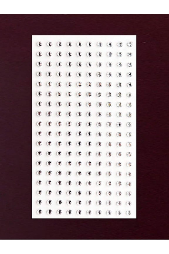 180pcs Waterproof Self-Adhesive Faux Piercing Set - White 4mm Lip, Eyebrow, Nose & Navel Rings