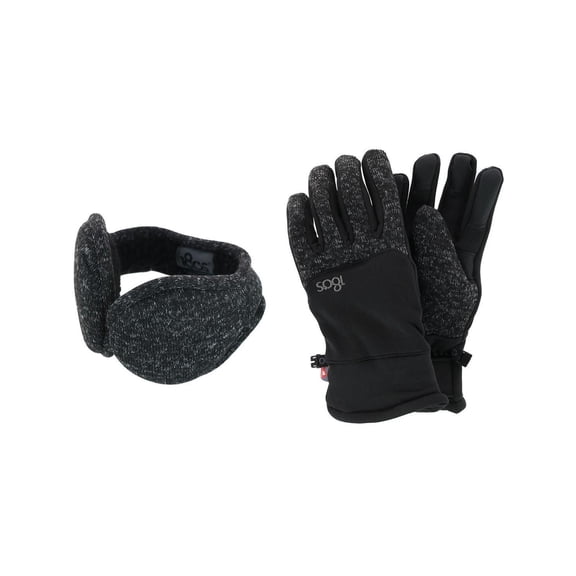 180s All Finger Touchscreen Winter Gloves and Ear Warmer Set (Men)