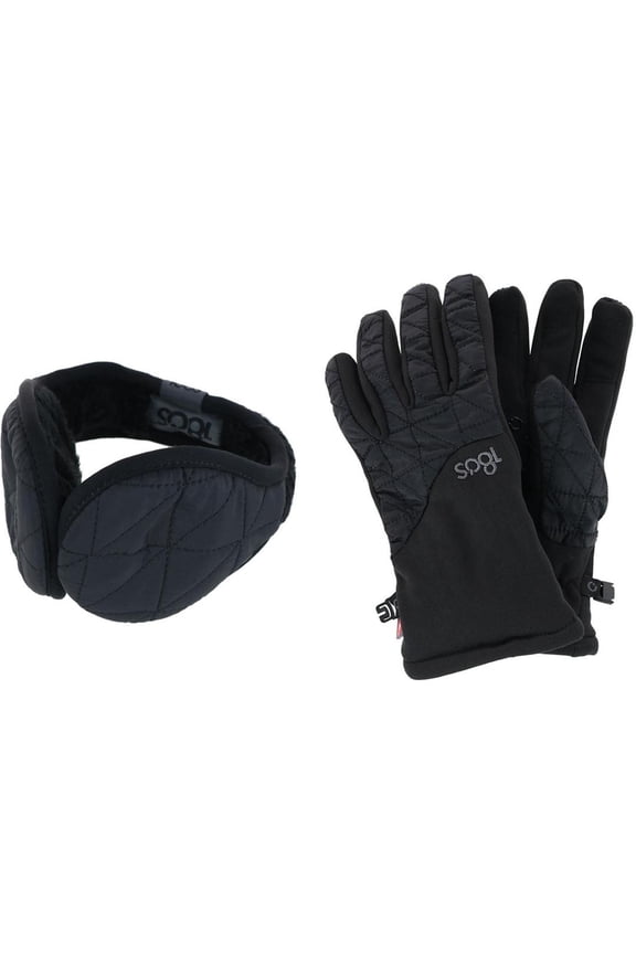 All Finger Touchscreen Winter Gloves and Ear Warmer Set (Women)