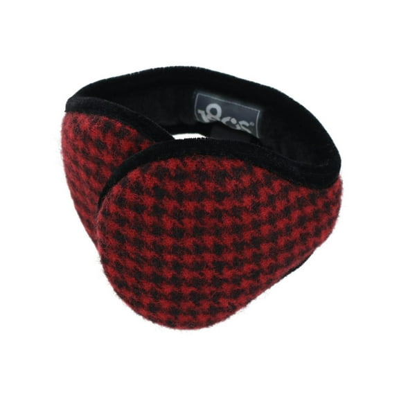 180s  American Wool Houndstooth Wrap Around Ear Warmer (Women)
