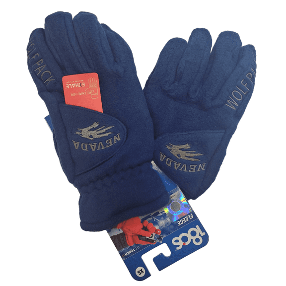 180s Unisex NCAA Nevada Wolfpack Heated TechTouch Glove, Blue, XS
