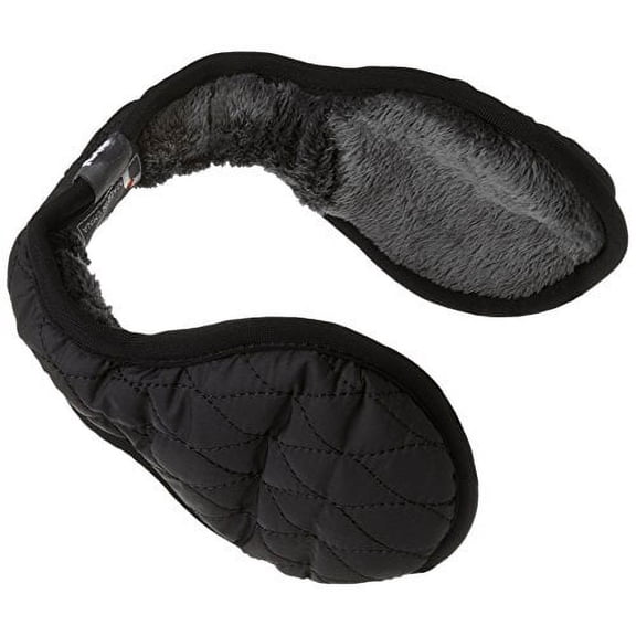 180s Women's Aspen Puffy Quilt Extra Warm Adjustable Ear Warmer - Black (One Size)