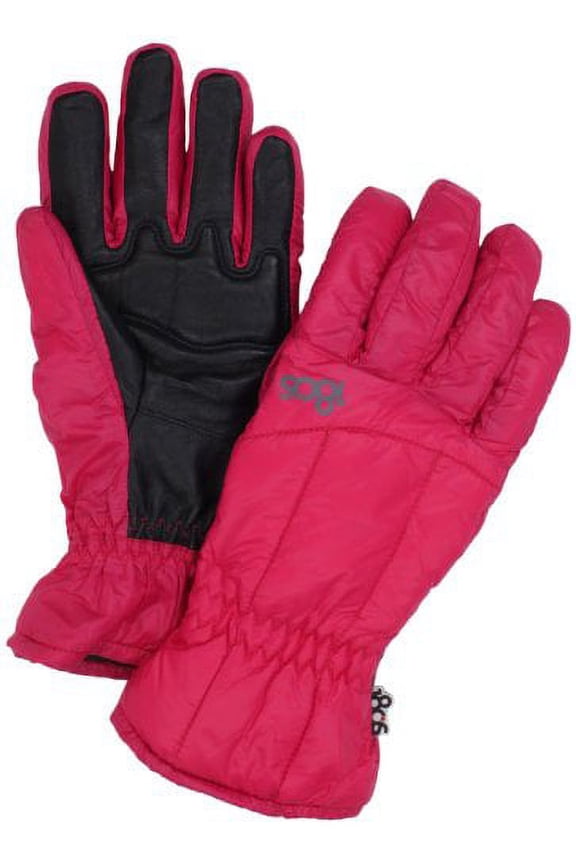Women's Down Glove, Rose Red, Medium