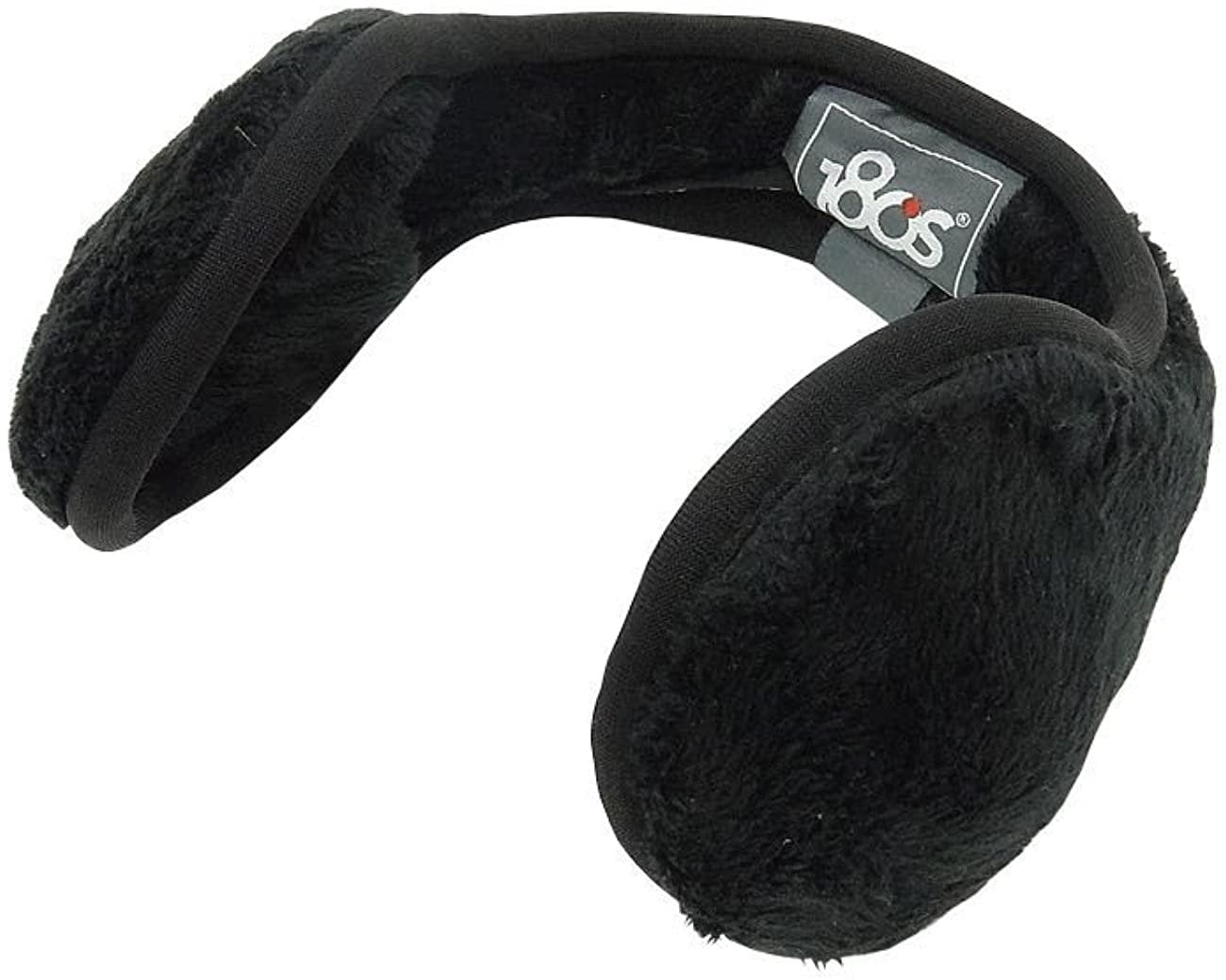 180s Women's Lush Fleece Adjustable Ear Warmers OS, Black