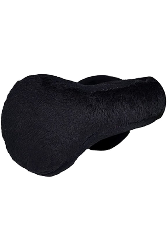 180s Womens Ladies Lush Fleece Adjustable Ear Warmers Black