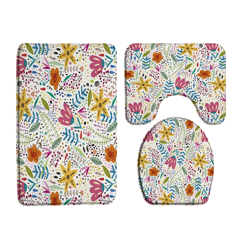 180x180cm Flowers Bathroom Shower Curtain Beautiful Floral Bath