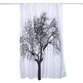 thumbnail image 1 of 180x200cm Waterproof Shower Curtain Bathroom Polyester 12 Hooks 1# Black Tree, 1 of 6