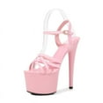 thumbnail image 1 of 181 Series 16.5cm Heel 5cm Platform   Open Toe Shoes Sexy Black Platform Heels Ultra-High Sandals Women's Summer LFD, 1 of 7