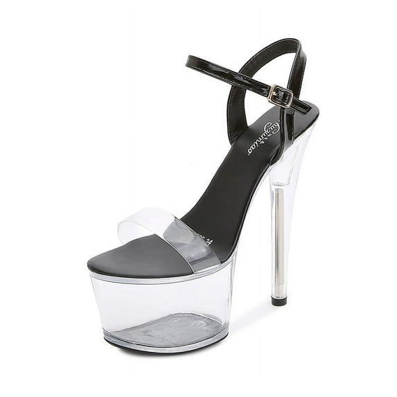 181 Series 17cm Heel 7cm Platform Woman Shoes Summer Transparent High Heels Crystal Pole Dance Wedding Shoes LFD