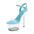 thumbnail image 1 of 181 Series 17cm Heel 7cm Platform Woman Shoes Summer Transparent High Heels Crystal Pole Dance Wedding Shoes LFD, 1 of 7
