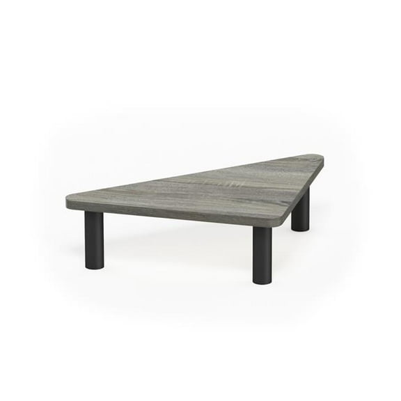 18133GYW-BK Turn-N-Tube Corner Monitor Riser Stand, French Oak Grey & Black