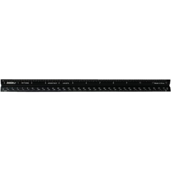 Johnson Level & Tool 1817-0000 Architect's Triangular Scale, Black, 1 Scale