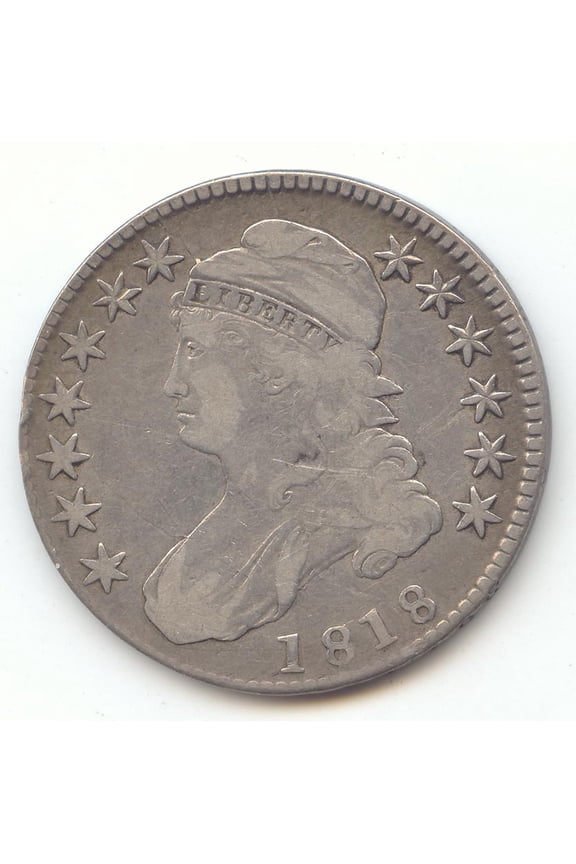 1818 Capped Bust Half Dollar, F-VF